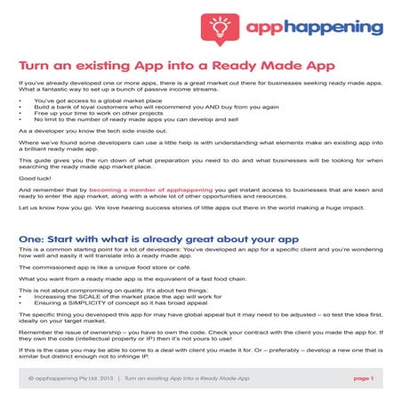 Convert Your App To A Ready Made App