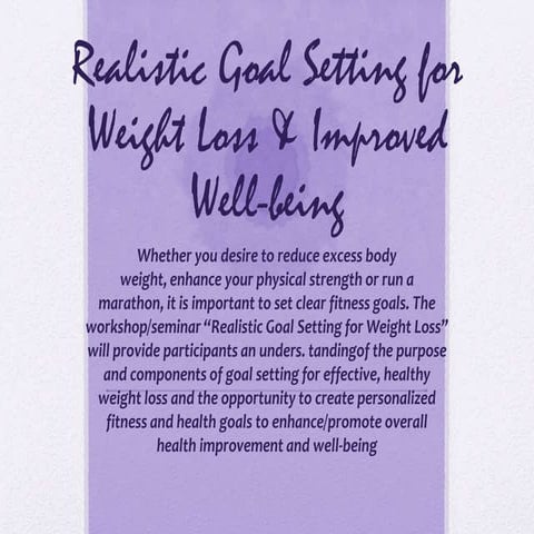 Realistic Goal Setting- NIH