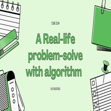 A real life problem solve with algorithm | PPT