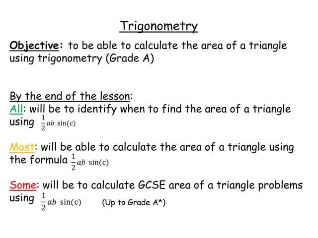 Area of a triangle