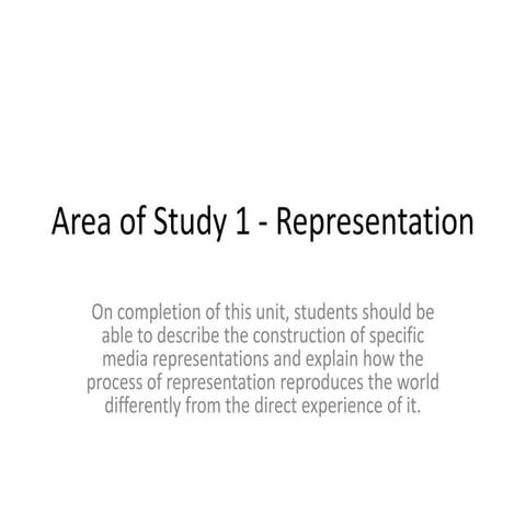 Area of study 1   representation v 3
