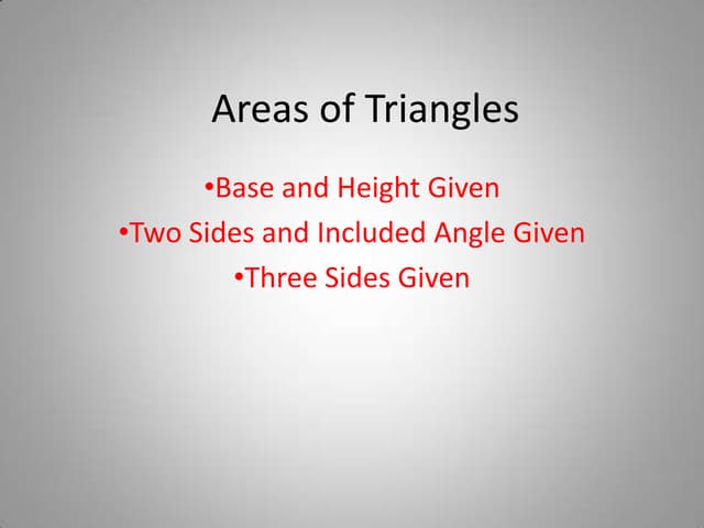 Area of triangle
