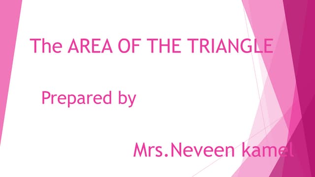 Area of triangle   copy