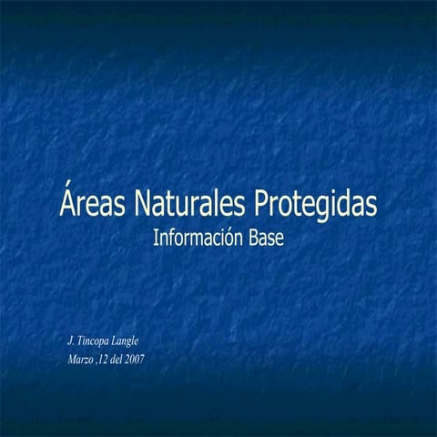 Areas Naturales Protegidas