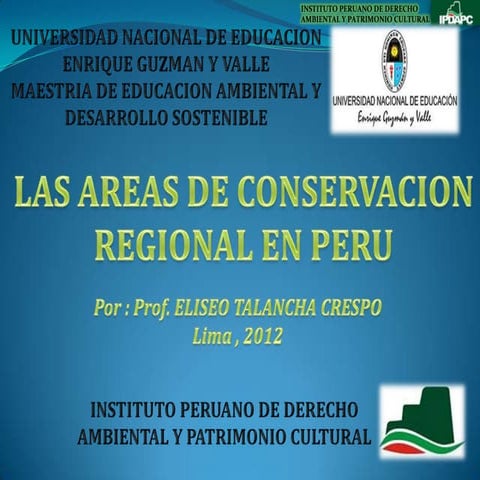 Areas de Conservacion Regional
