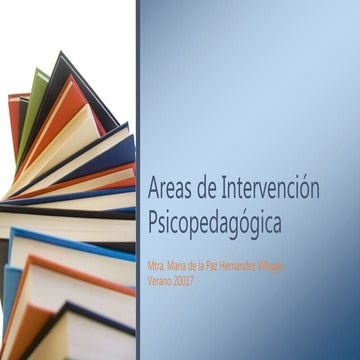 Areas de intervención psicopedagógica