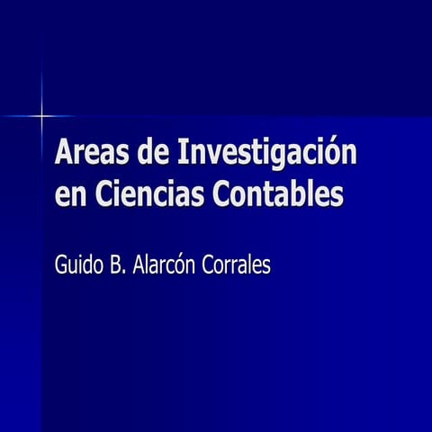 Areas de investigación en ciencias contables