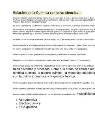  Areas de quimica