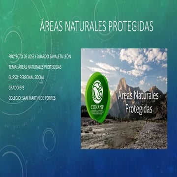 Áreas Naturales Protegidas del Perú: Conservación y Biodiversidad | PPTX