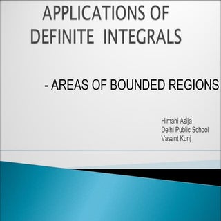 Areas of bounded regions