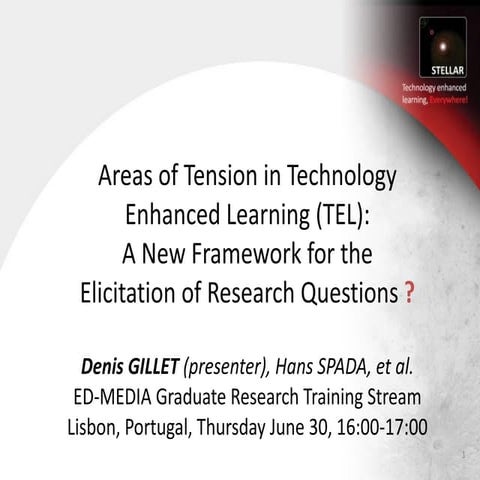 Areas of Tension in Technology Enhanced Learning