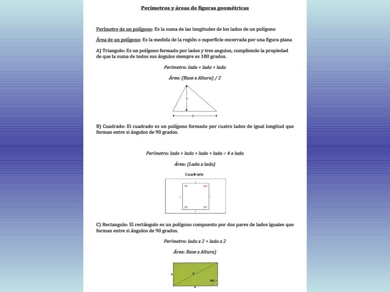 Areas y perimetros