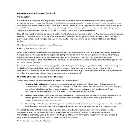 Autoimmune disease mechanisms | PDF