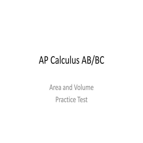 Area & Volume Practice Test