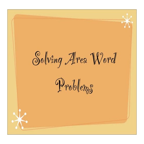 Area word problems