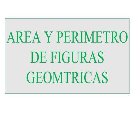 Area y perimetro 
