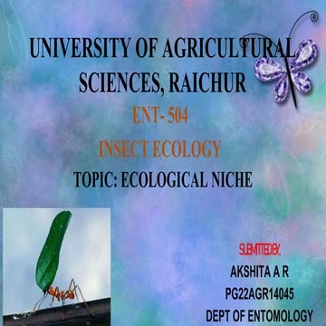 AKSHITA A R ECOLOGICAL NICHE and Gauss lawpptx