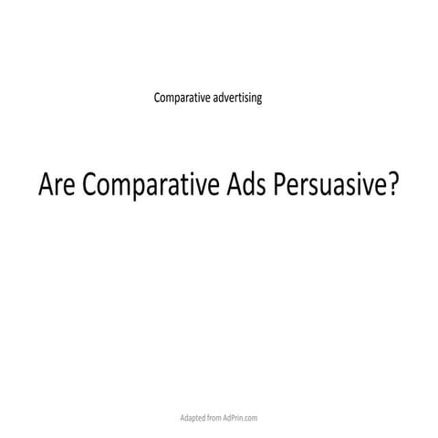 Are comparative ads persuasive