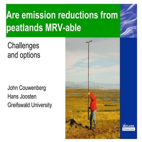 Are emission reductions from peatlands mrv able