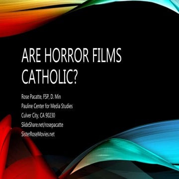 Are Horror Films Catholic?