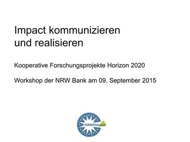 Impact - kommunizieren und realisieren - H2020