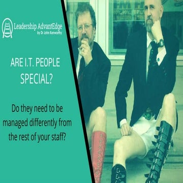 Are IT People Special?