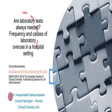 Are laboratory tests always needed   frequency and causes of laboratory overu...