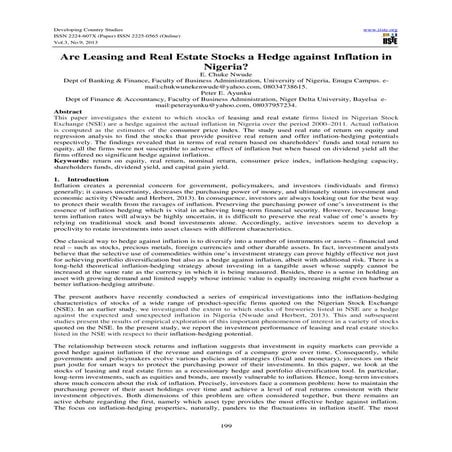 Real Assets as a Hedge Against Inflation | PDF