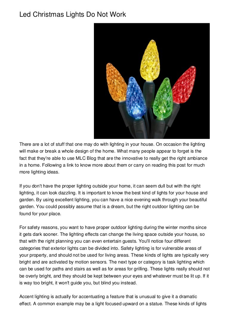 Led Christmas Lights Do Not Work