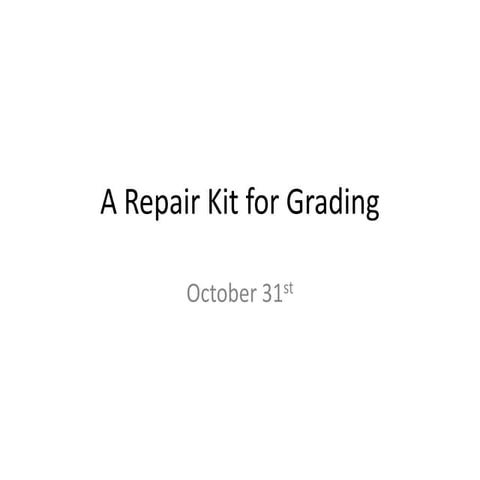 A repair kit for grading