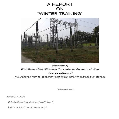 A Training Report Of Saltlake 132/33kv Substation