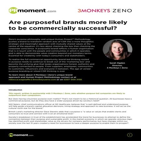 Are purposeful brands more likely to be commercially successful? 