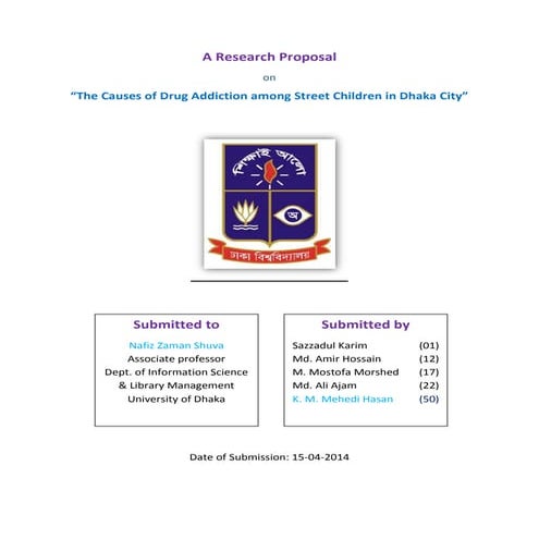 The causes of drug addiction among street children in Dhaka city: a ...