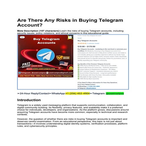 Are There Any Risks in Buying Telegram Account.docx