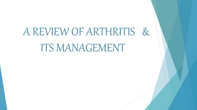 Rheumatoid Arthritis Power Point | PPTX