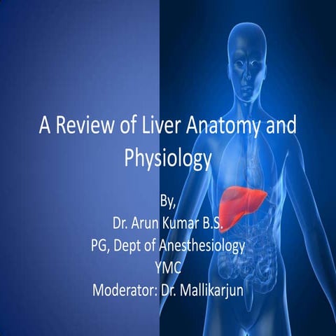 A review of liver anatomy and physiology for anesthesiologists