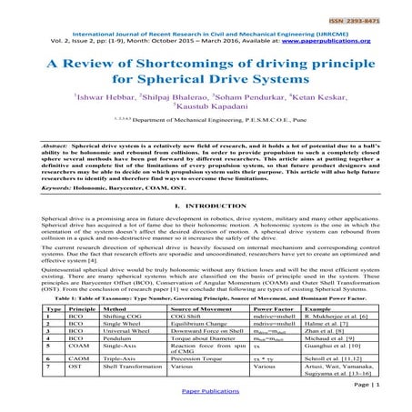 Spherical robot | PPTX