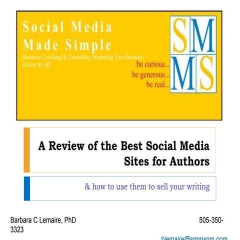A review of the best social media sites for Authors