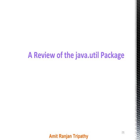 A review of the java.util package | PPT