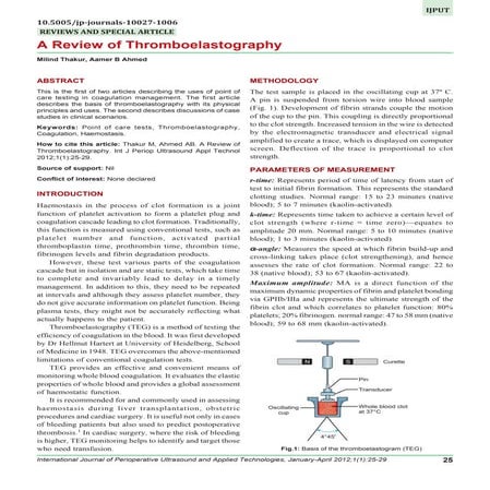 A review of thromboelastography