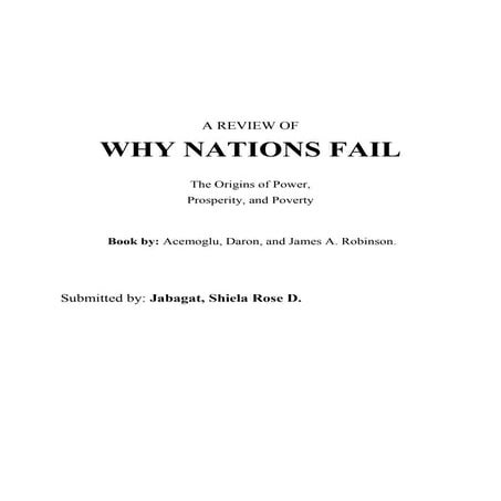 A REVIEW OF WHY NATIONS FAILS. Documents