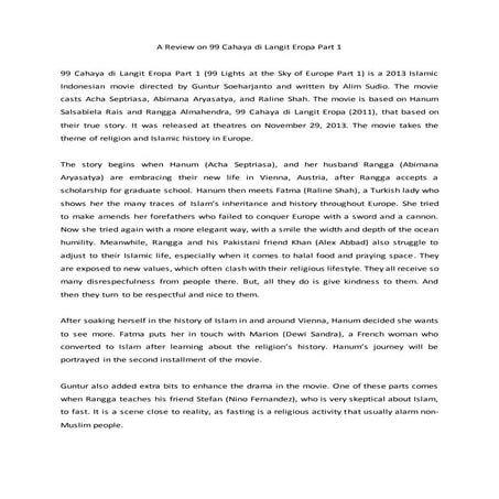 A review on 99 cahaya di langit eropa part 1 