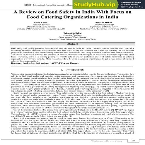 Emerging Trends in Food Safety | PDF