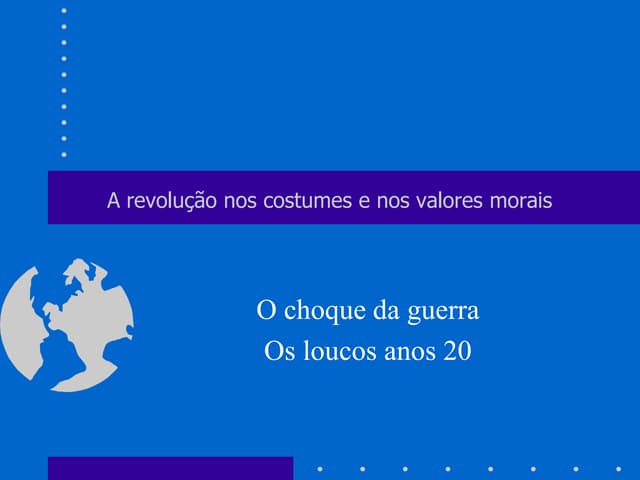 A revolução nos costumes e nos valo...