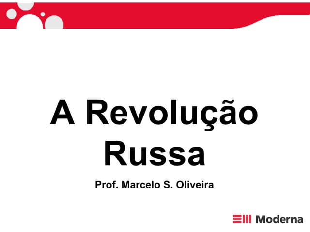 A RevoluçãO Russa Esquema