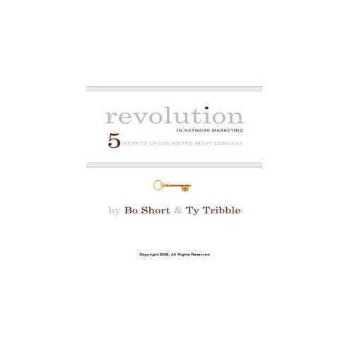 A Revolution In Network Marketing