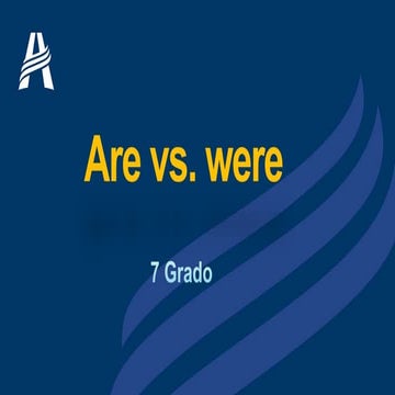 Are vs. were