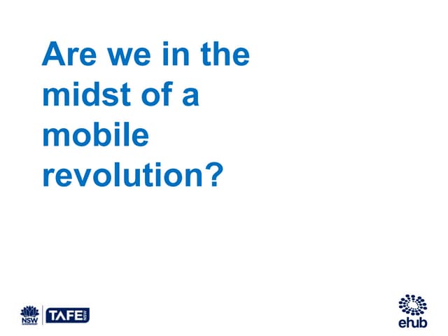 Are we in the midst of a revolution Ariel