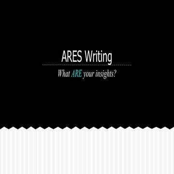 ARES writing final 2016