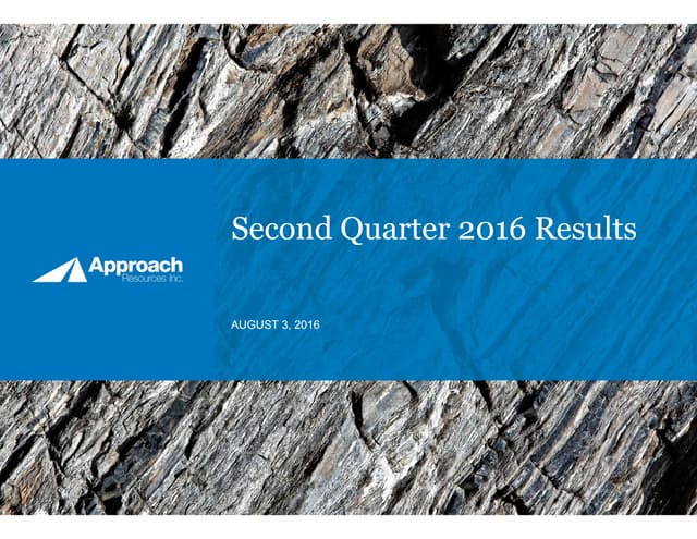 AREX 2Q 2016 Earnings Results Presentation